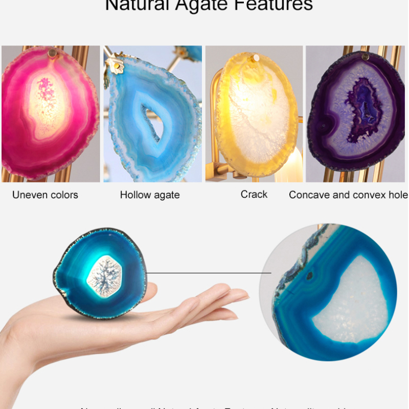 Aria Agate Creative Colourful Chandelier Bedroom/Living Room - product image 22