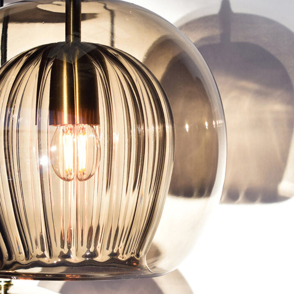 June Glass Globe Pendant Light Clear &Amber - product image 8