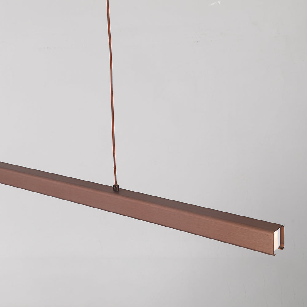 Thala Modern Linear Metal LED Pendant Light Black/Brown - product image 18