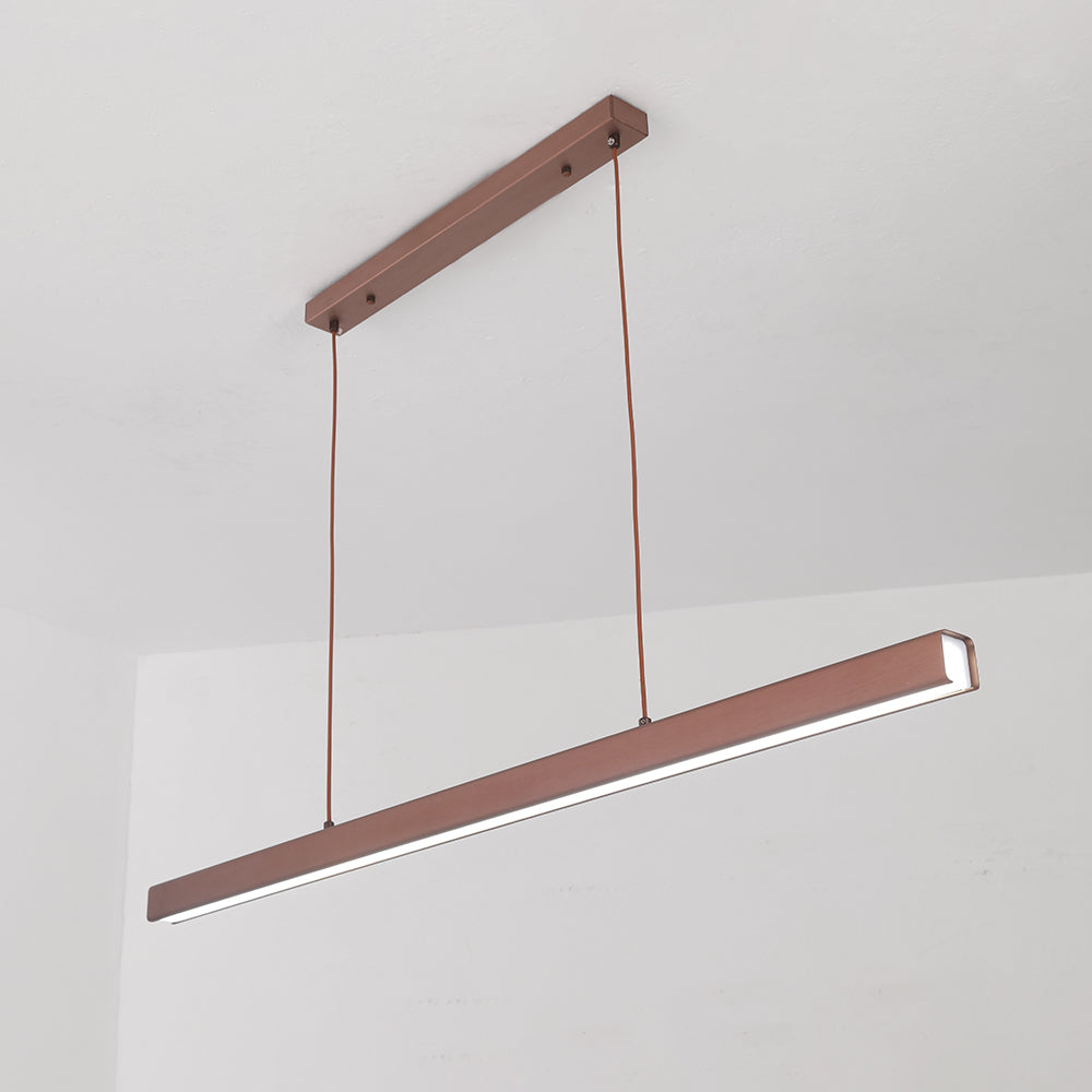Thala Modern Linear Metal LED Pendant Light Black/Brown - product image 14