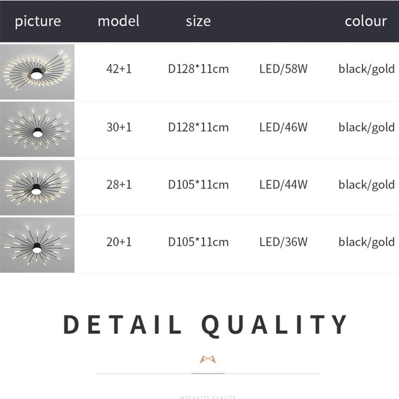 Wesley Modern Home Decoration Fireworks LED Ceiling Light - product image 14