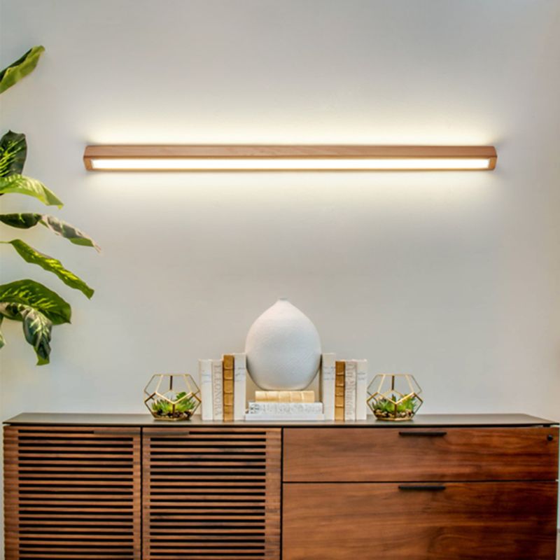 Muto Linear Mirror Wooden Front Vanity Wall Lamp - product image 2