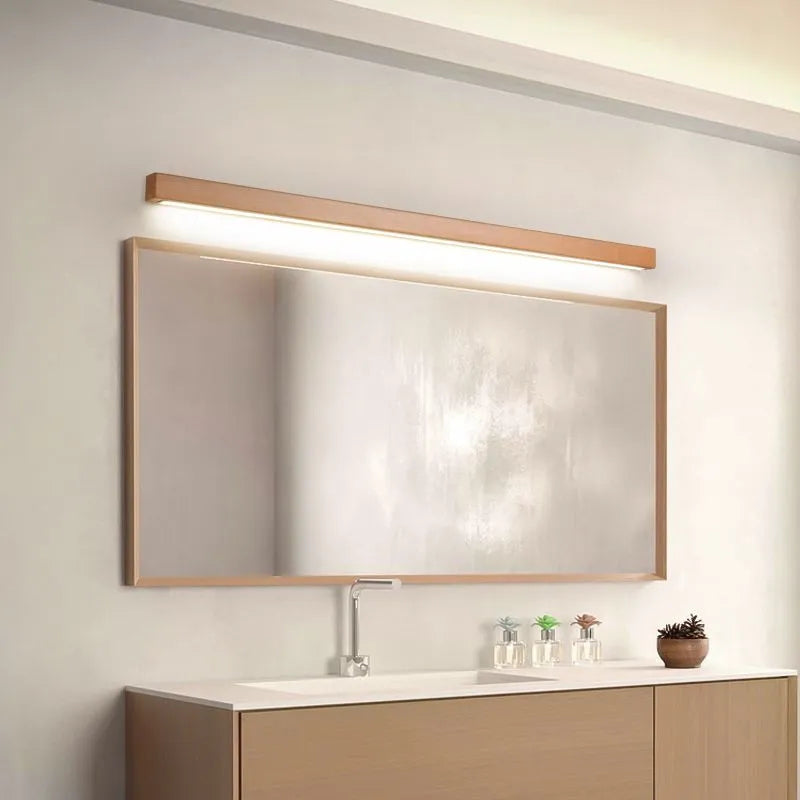 Muto Linear Mirror Wooden Front Vanity Wall Lamp - product image 10