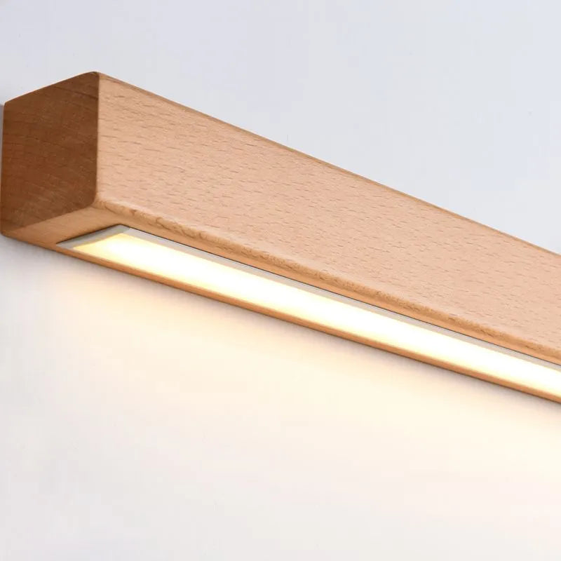 Muto Linear Mirror Wooden Front Vanity Wall Lamp - product image 7