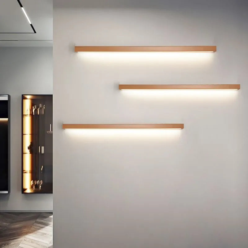 Muto Linear Mirror Wooden Front Vanity Wall Lamp - product image 8