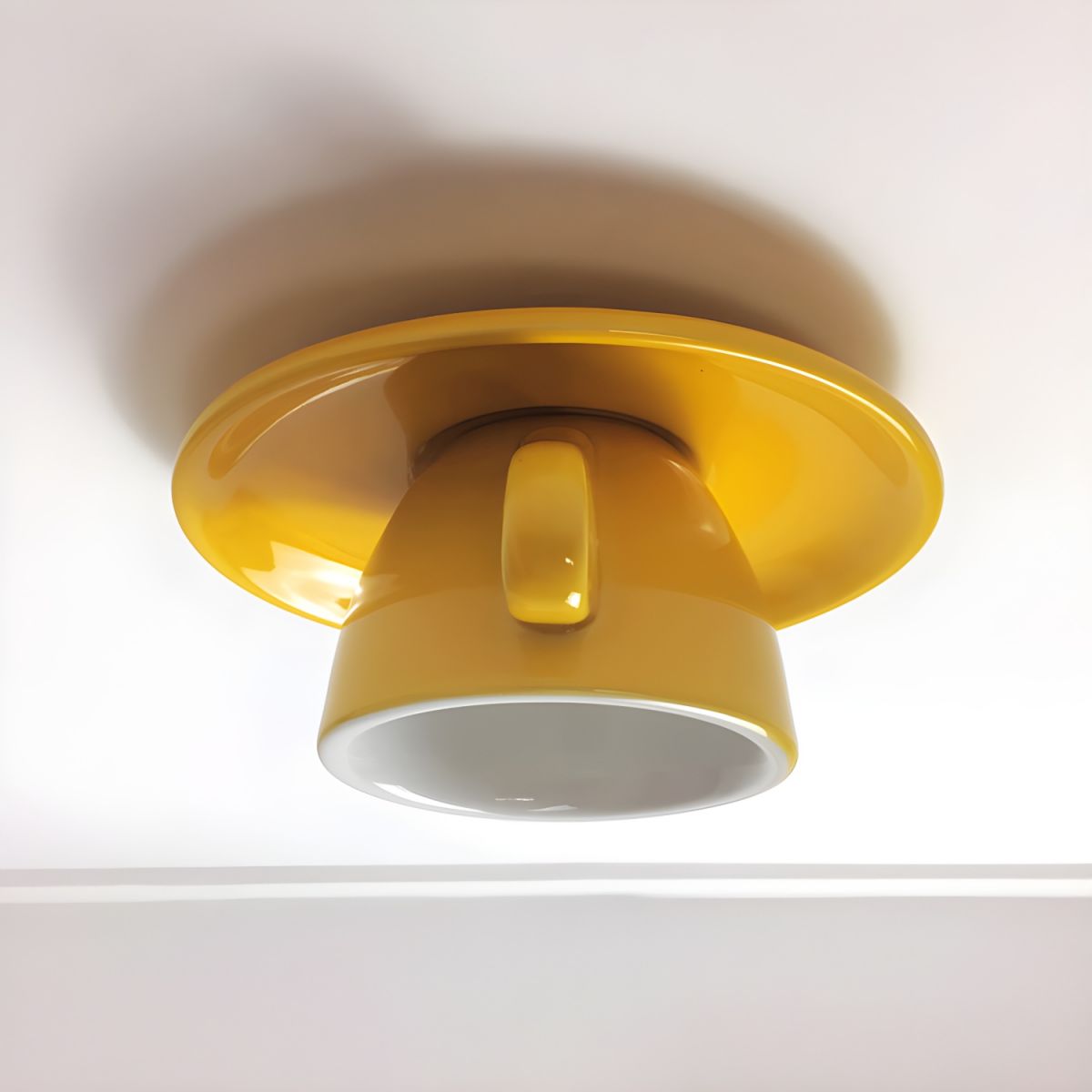Aria Modern Coffee Cups Ceramic Flush Ceiling Lighting - product image 4