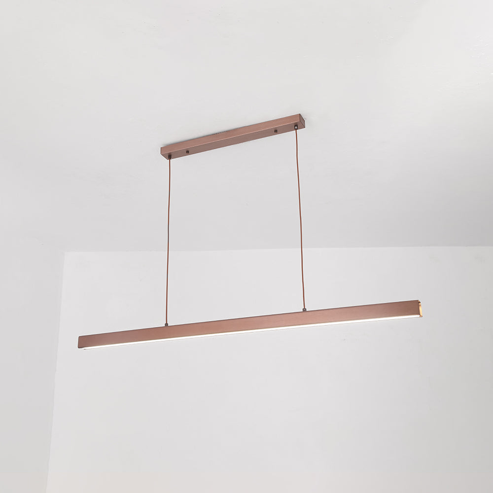 Thala Modern Linear Metal LED Pendant Light Black/Brown - product image 16