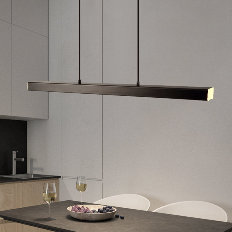 Thala Modern Linear Metal LED Pendant Light Black/Brown - product image 4