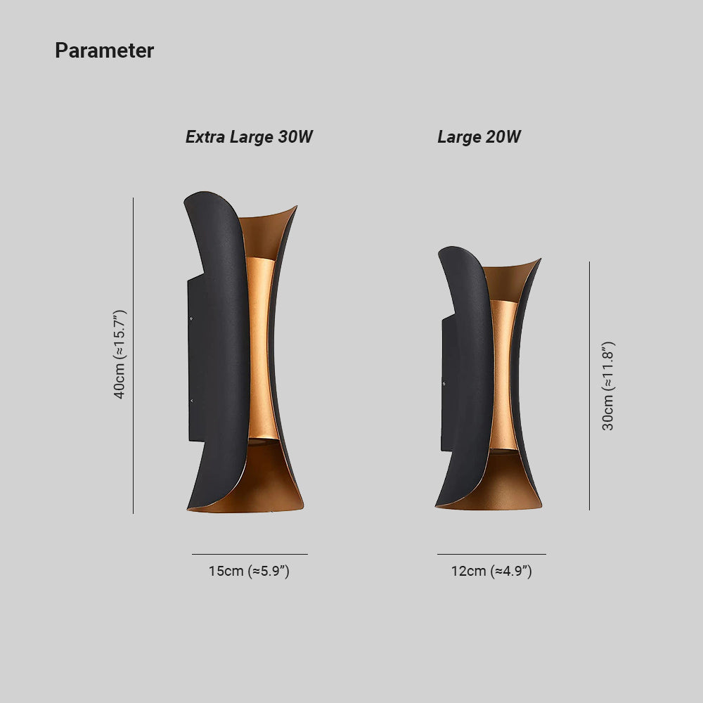 Noxel Curved Outdoor Wall Mounted Led Lamp - product image 6