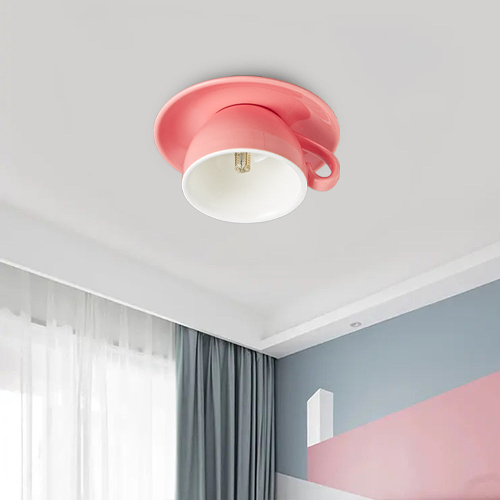 Aria Modern Coffee Cups Ceramic Flush Ceiling Lighting - product image 5