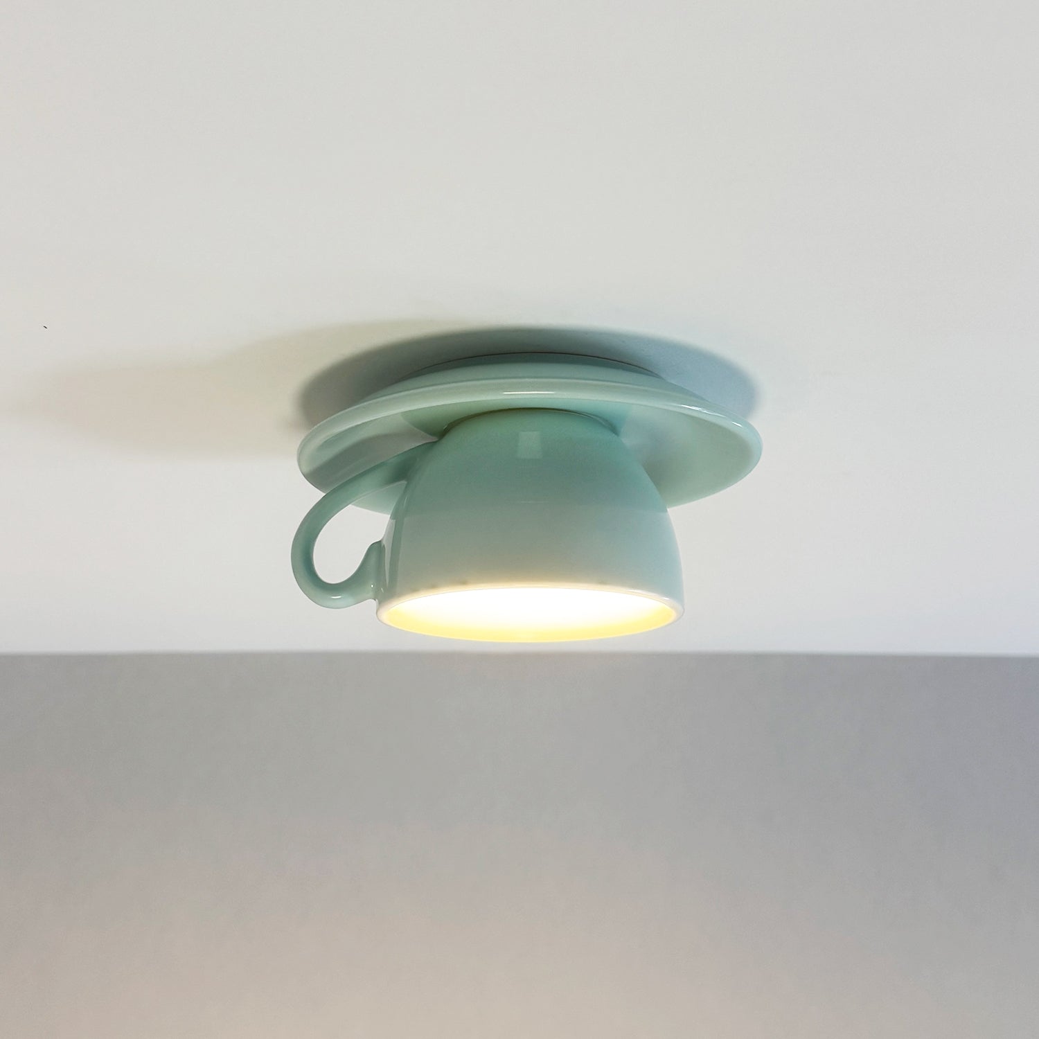 Aria Modern Coffee Cups Ceramic Flush Ceiling Lighting - product image 2