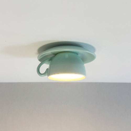 Aria Modern Coffee Cups Ceramic Flush Ceiling Lighting - product image 2