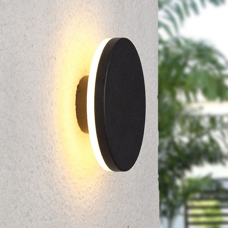 Klyne Minimalist Round/Square Outdoor Wall Lamp LED, Black/White - product image 12