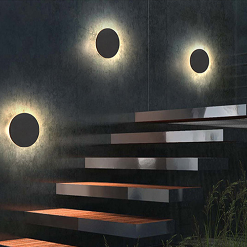 Klyne Minimalist Round/Square Outdoor Wall Lamp LED, Black/White - product image 3