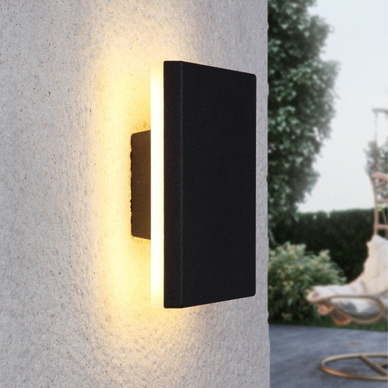 Klyne Minimalist Round/Square Outdoor Wall Lamp LED, Black/White - product image 15