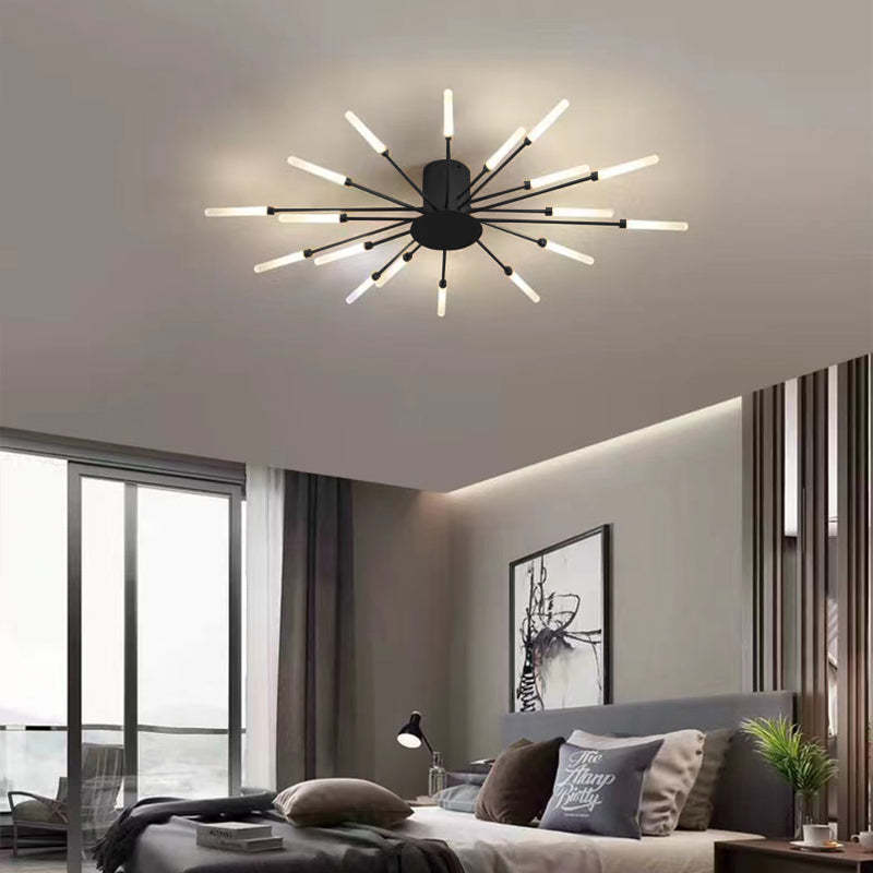 Wesley Flush-Mount Ceiling Light Fireworks, Black/Gold - product image 28
