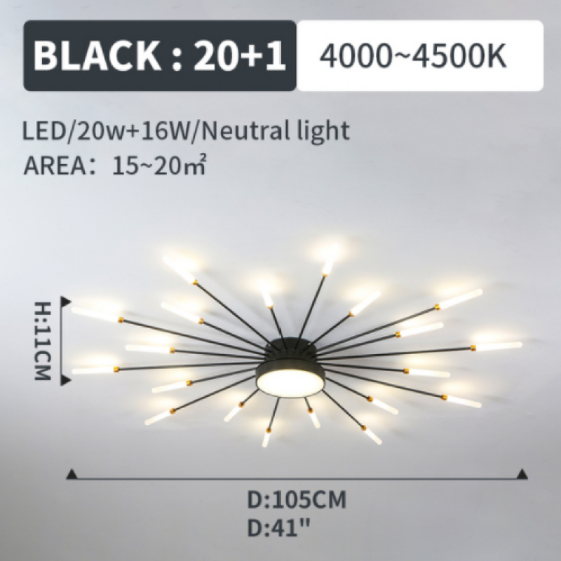 Wesley Modern Home Decoration Fireworks LED Ceiling Light - product image 17