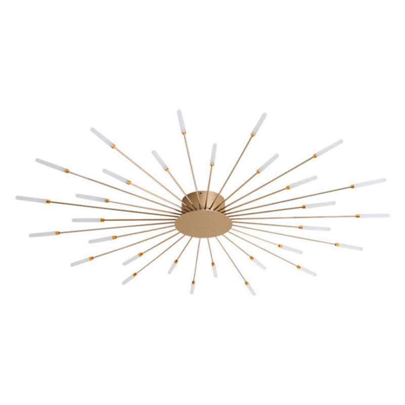 Wesley Flush-Mount Ceiling Light Fireworks, Black/Gold - product image 12