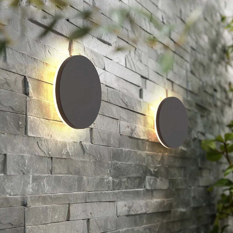 Klyne Minimalist Round/Square Outdoor Wall Lamp LED, Black/White - product image 2