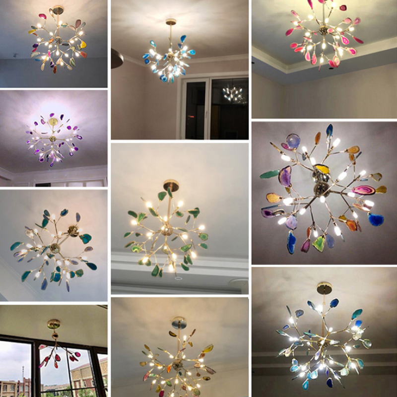 Aria Agate Creative Colourful Chandelier Bedroom/Living Room - product image 23