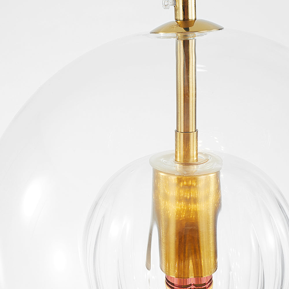 June Glass Globe Pendant Light Clear &Amber - product image 9