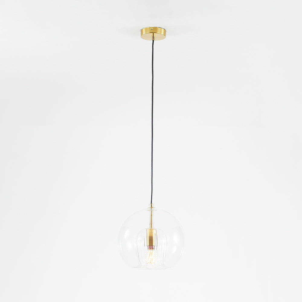 June Glass Globe Pendant Light Clear &Amber - product image 11