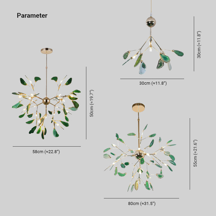 Aria Agate Creative Colourful Chandelier Bedroom/Living Room - product image 4