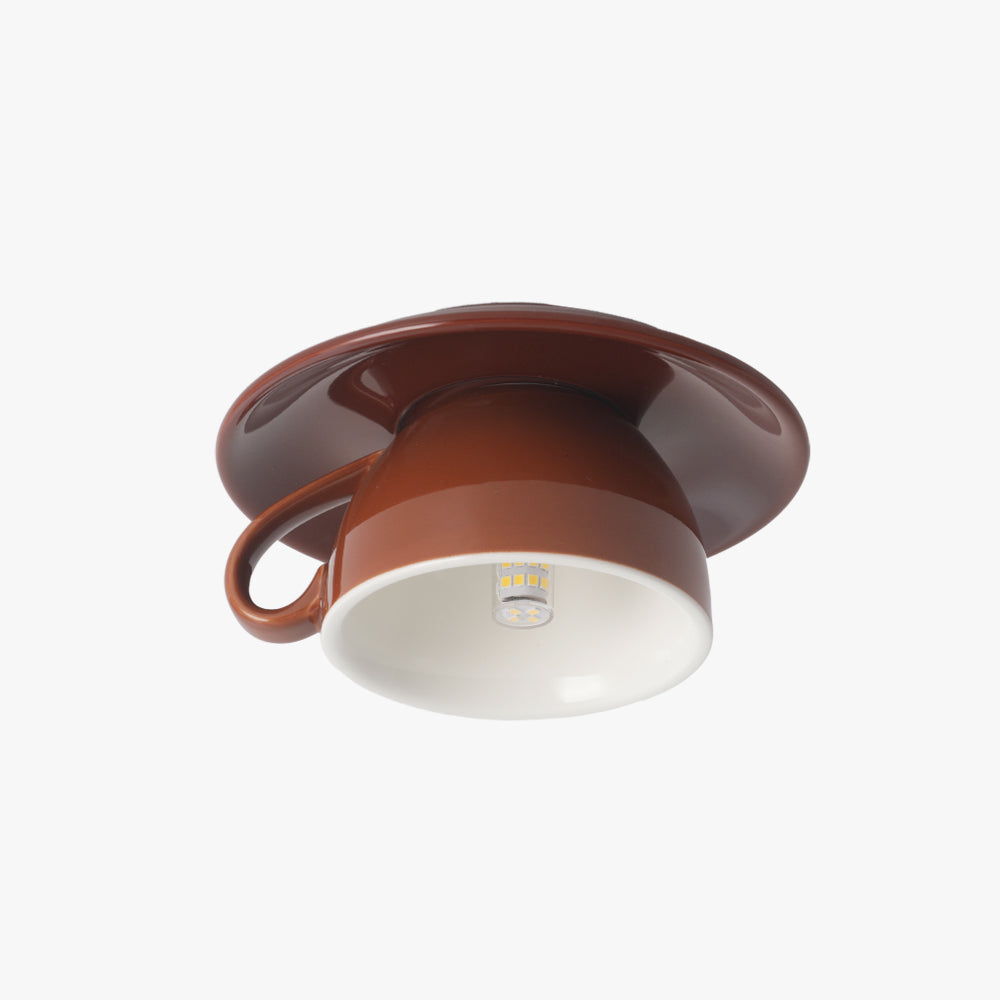 Aria Modern Coffee Cups Ceramic Flush Ceiling Lighting - product image 14