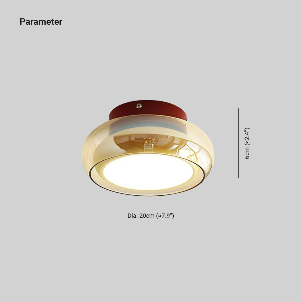 June Retro Glass Flush Mount Ceiling Light - product image 3