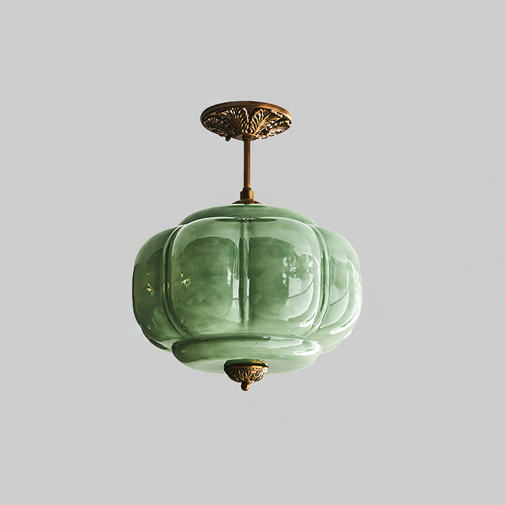 Eldio Green Glass Semi Flush Mount Light - product image 6