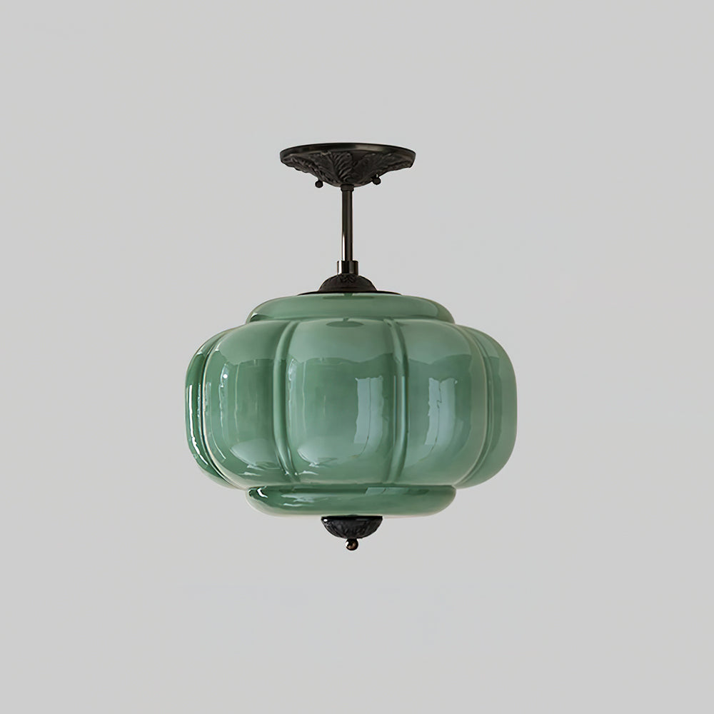 Eldio Green Glass Semi Flush Mount Light - product image 3