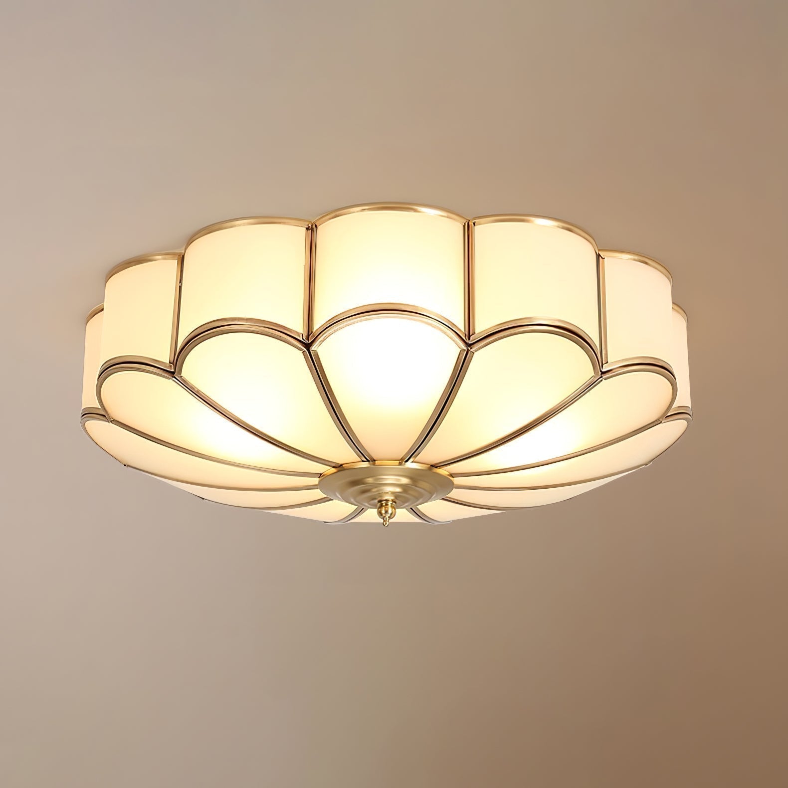 Ulira Ceiling Light Flower Shape Frosted Glass Brass - product image 8