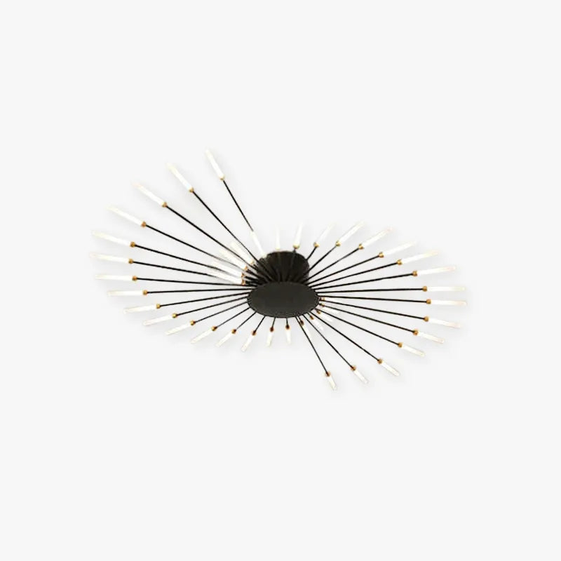 Wesley Flush-Mount Ceiling Light Fireworks, Black/Gold - product image 1
