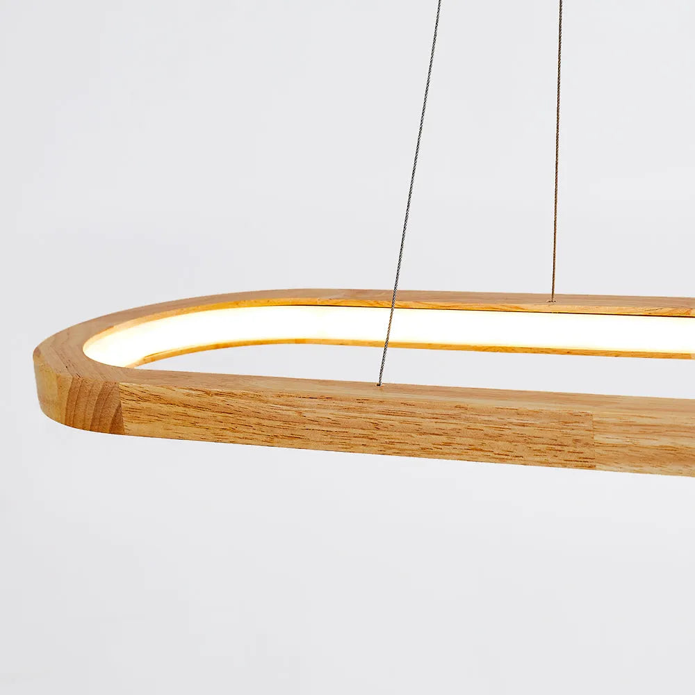 Veon Contemporary Oval Wooden Pendant Light - product image 16