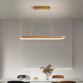 Veon Contemporary Oval Wooden Pendant Light - product image 3
