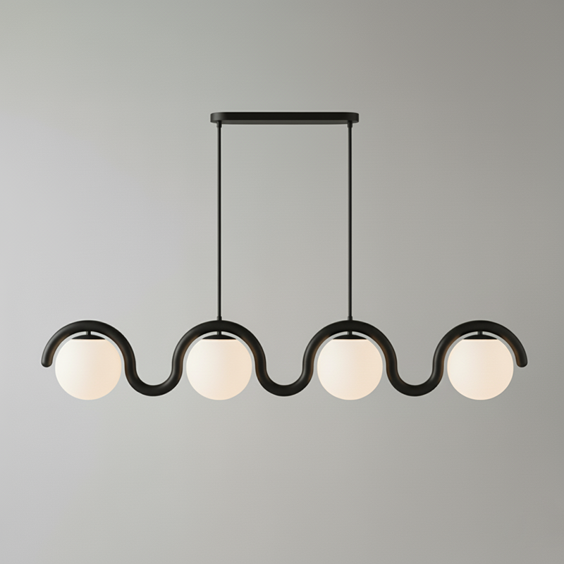Uveta Linear Chandelier Red&Silver - product image 36