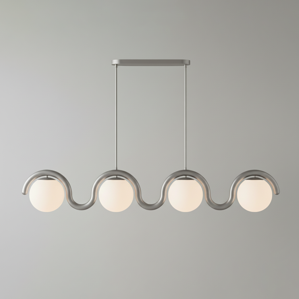 Uveta Linear Chandelier Red&Silver - product image 56