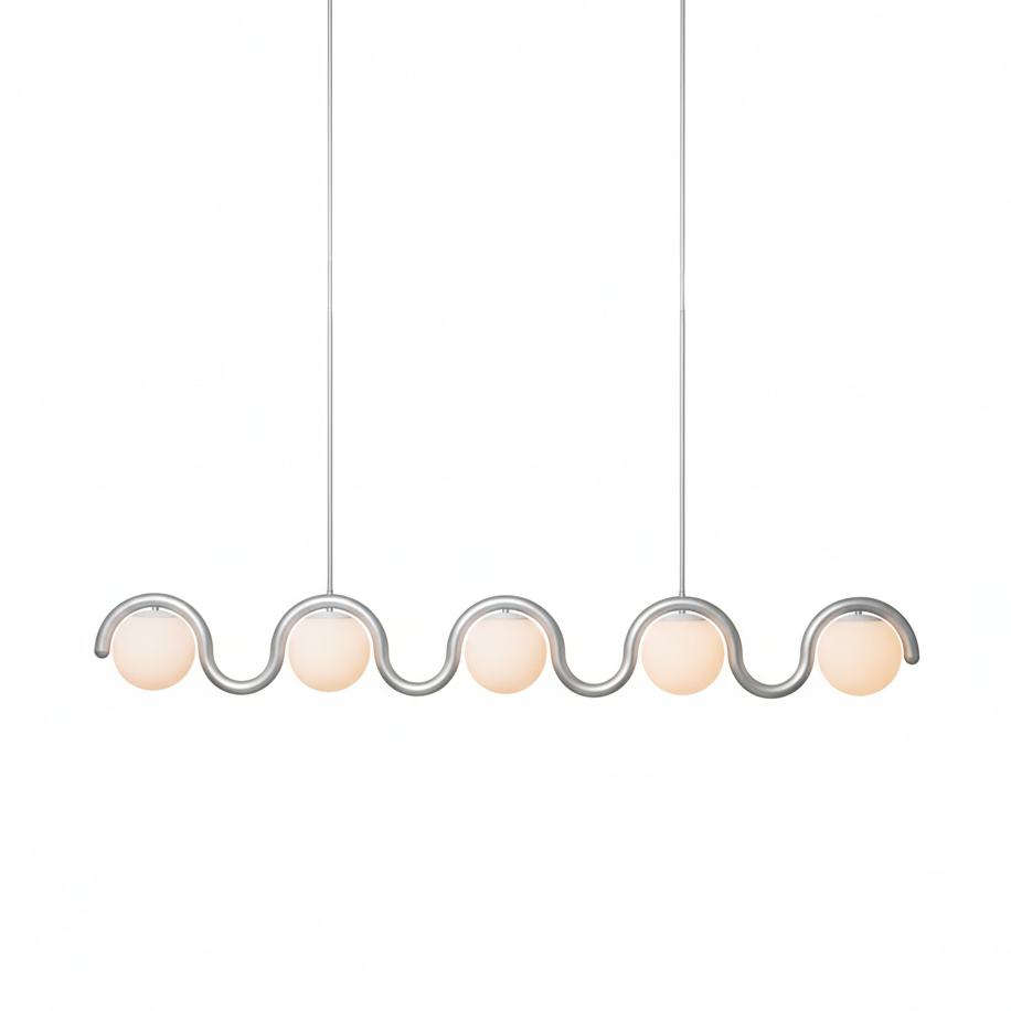 Uveta Linear Chandelier Red&Silver - product image 52