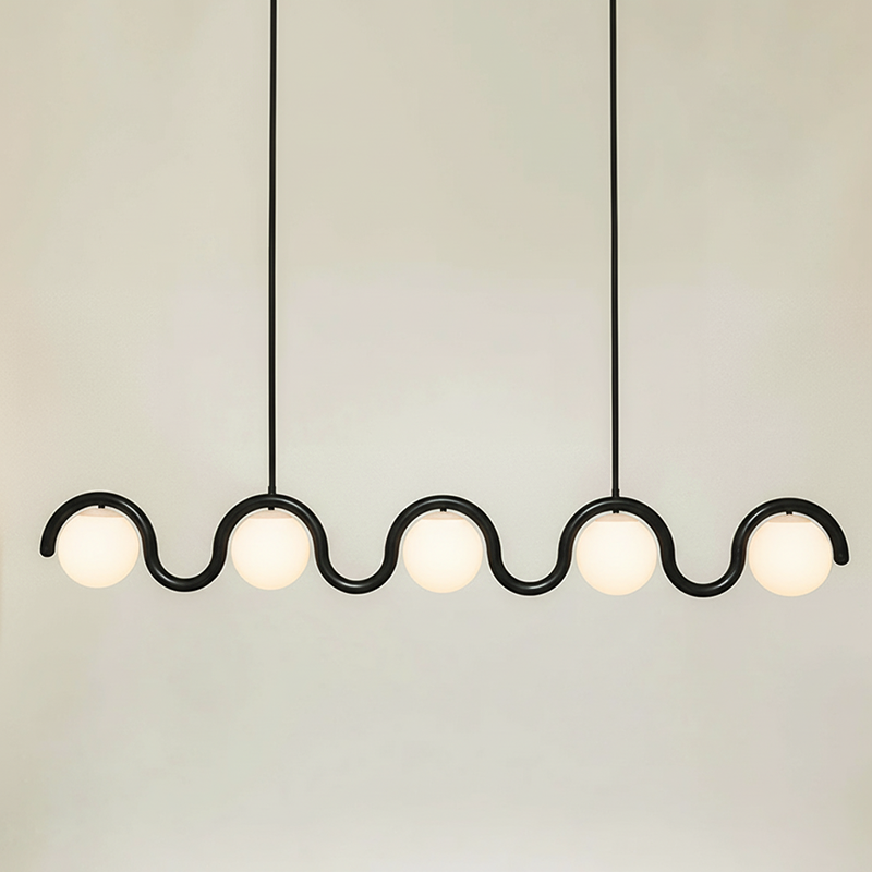 Uveta Linear Chandelier Red&Silver - product image 32