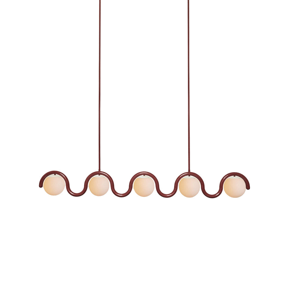 Uveta Linear Chandelier Red&Silver - product image 1