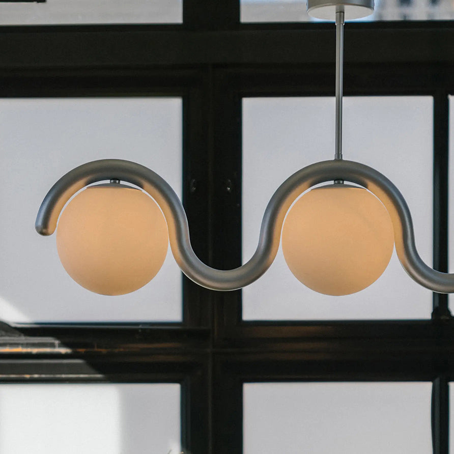 Uveta Linear Chandelier Red&Silver - product image 14
