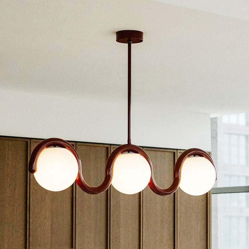 Uveta Linear Chandelier Red&Silver - product image 26