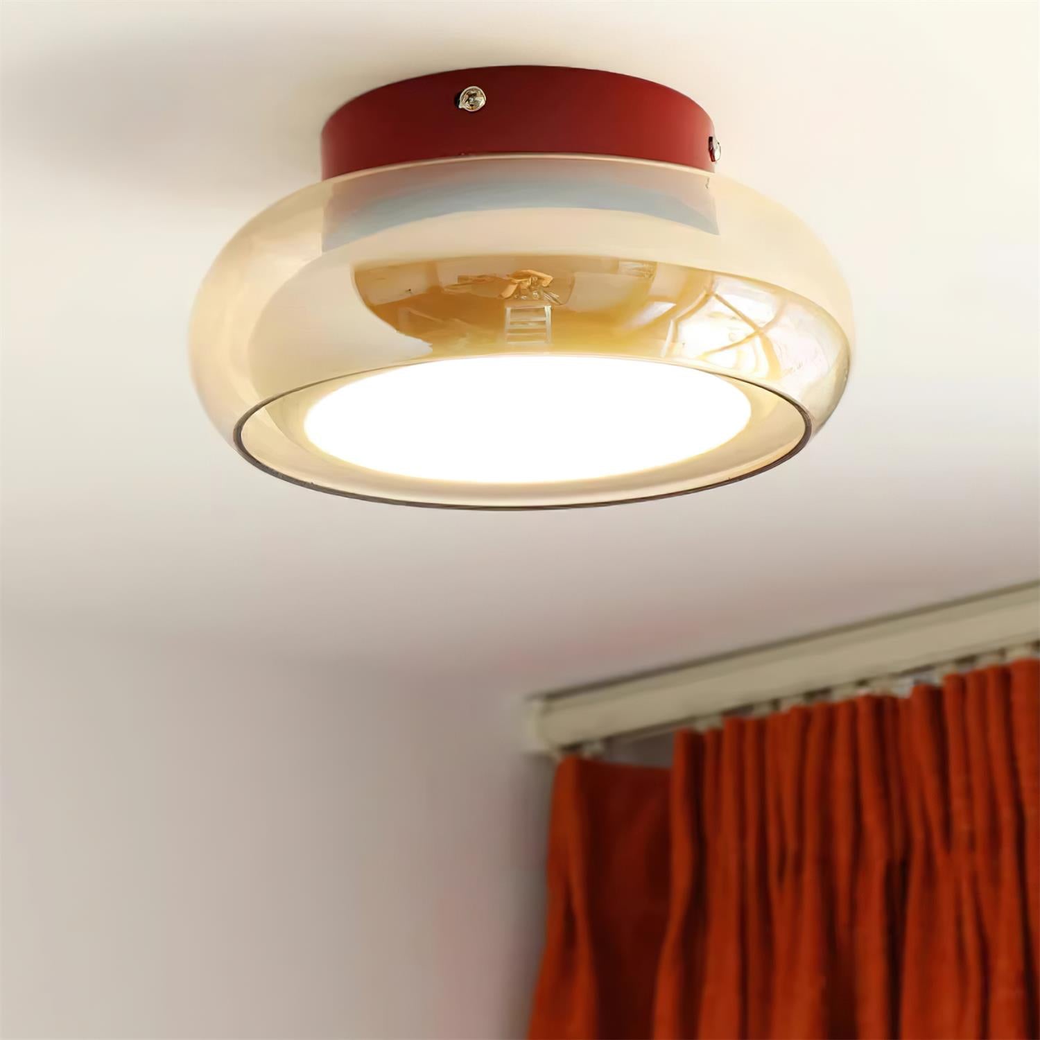 June Retro Glass Flush Mount Ceiling Light - product image 2