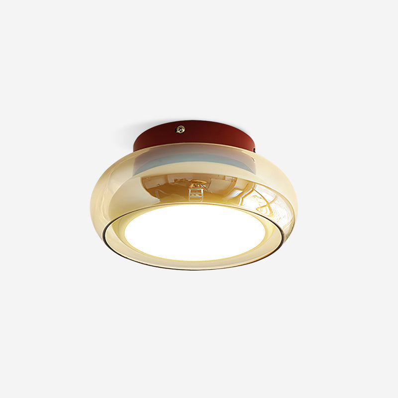 June Retro Glass Flush Mount Ceiling Light - product image 1