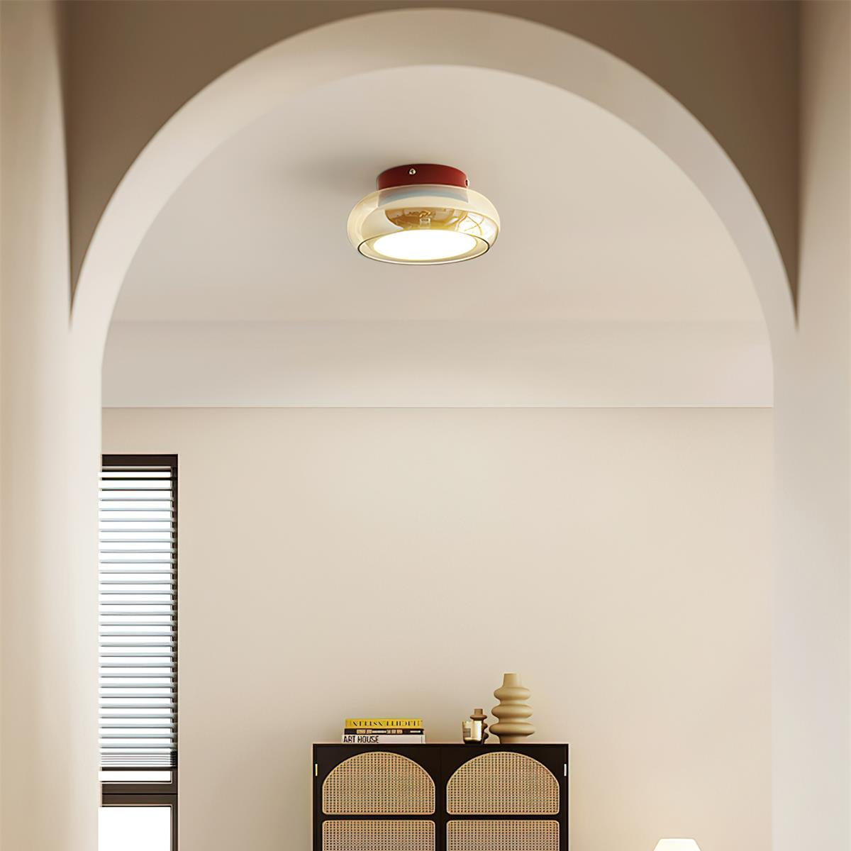 June Retro Glass Flush Mount Ceiling Light - product image 4