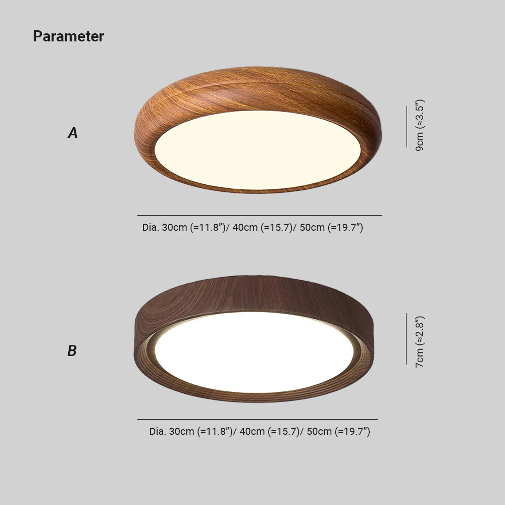 Grena Wood Grain Round Ceiling Light - product image 3