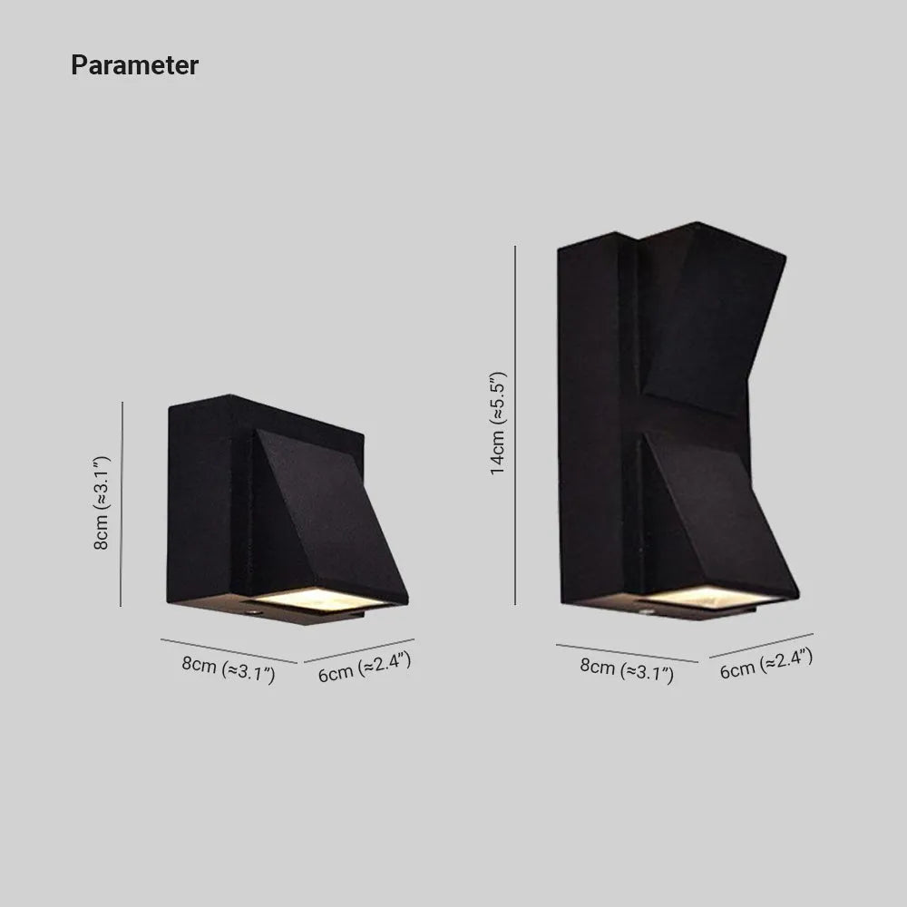 Vexto Modern Black Metal LED Outdoor Wall Lamp - product image 4