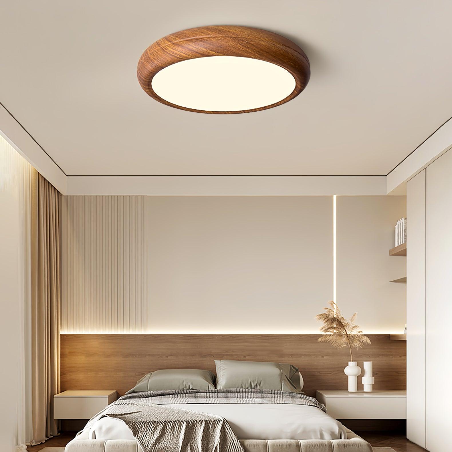 Grena Wood Grain Round Ceiling Light - product image 2