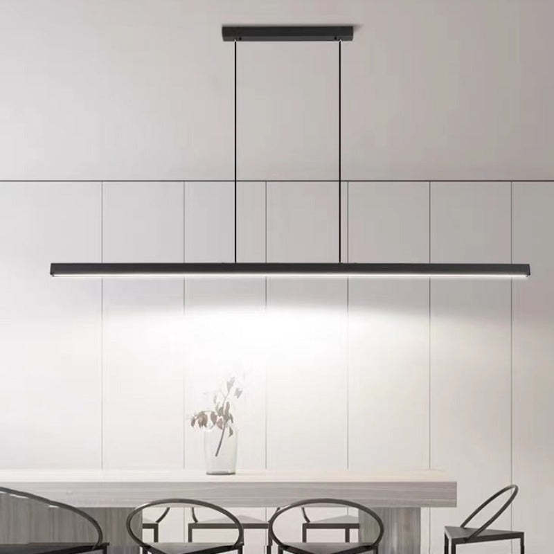 Thala Modern Linear Metal LED Pendant Light Black/Brown - product image 5