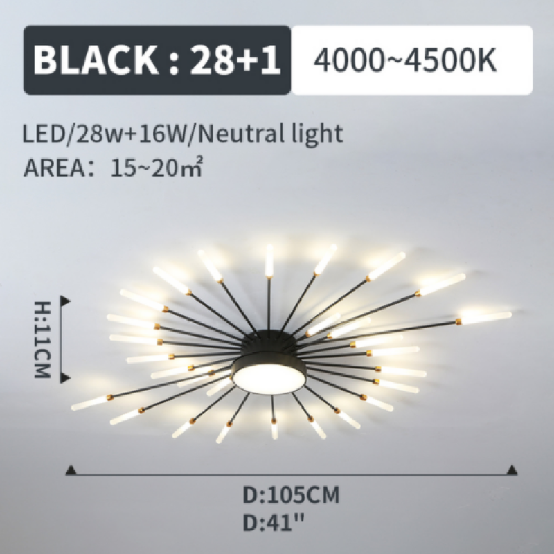 Wesley Modern Home Decoration Fireworks LED Ceiling Light - product image 18